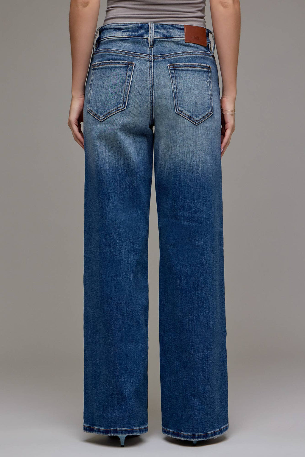 Wrenley Dark Vintage Mid Rise Dad Jeans