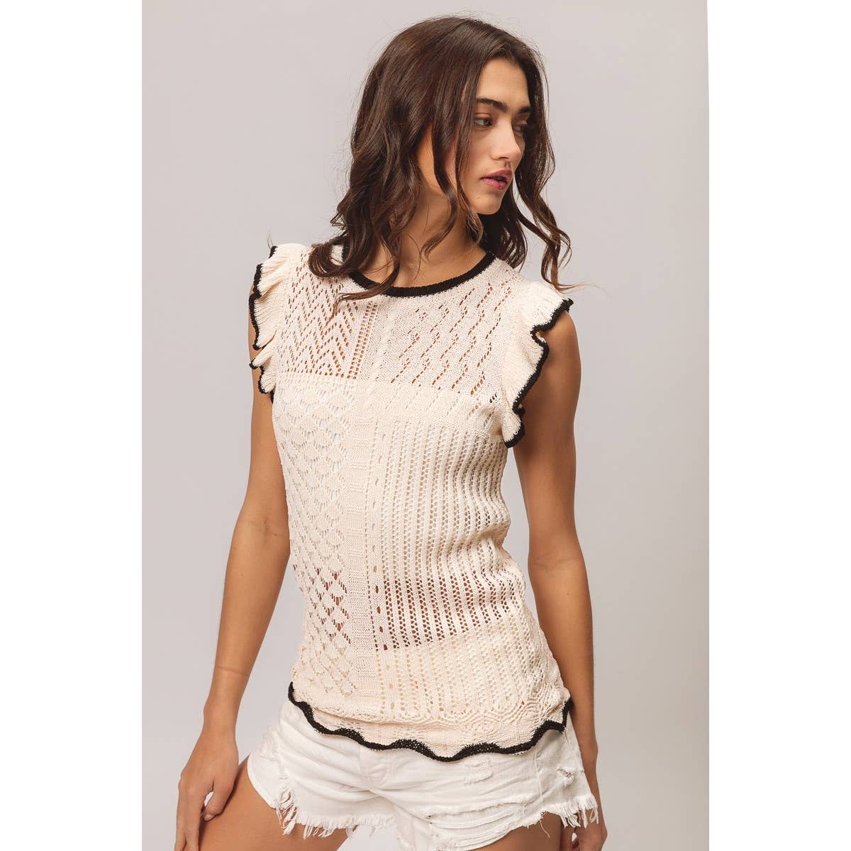 Mabel Contrast Knit Top