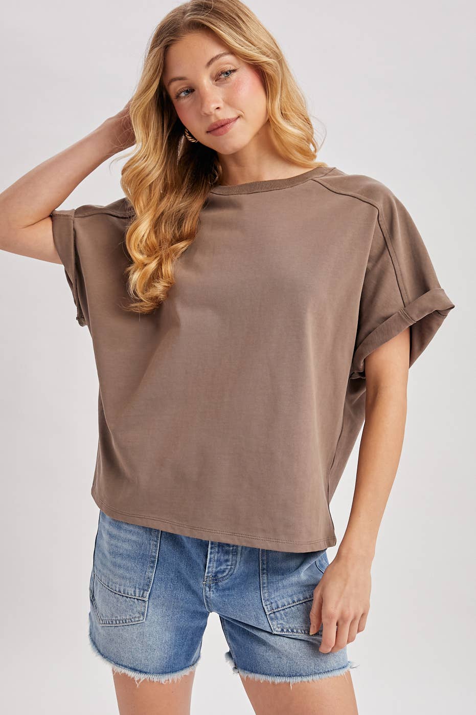 ROMY BOXY TEE-MUSHROOM