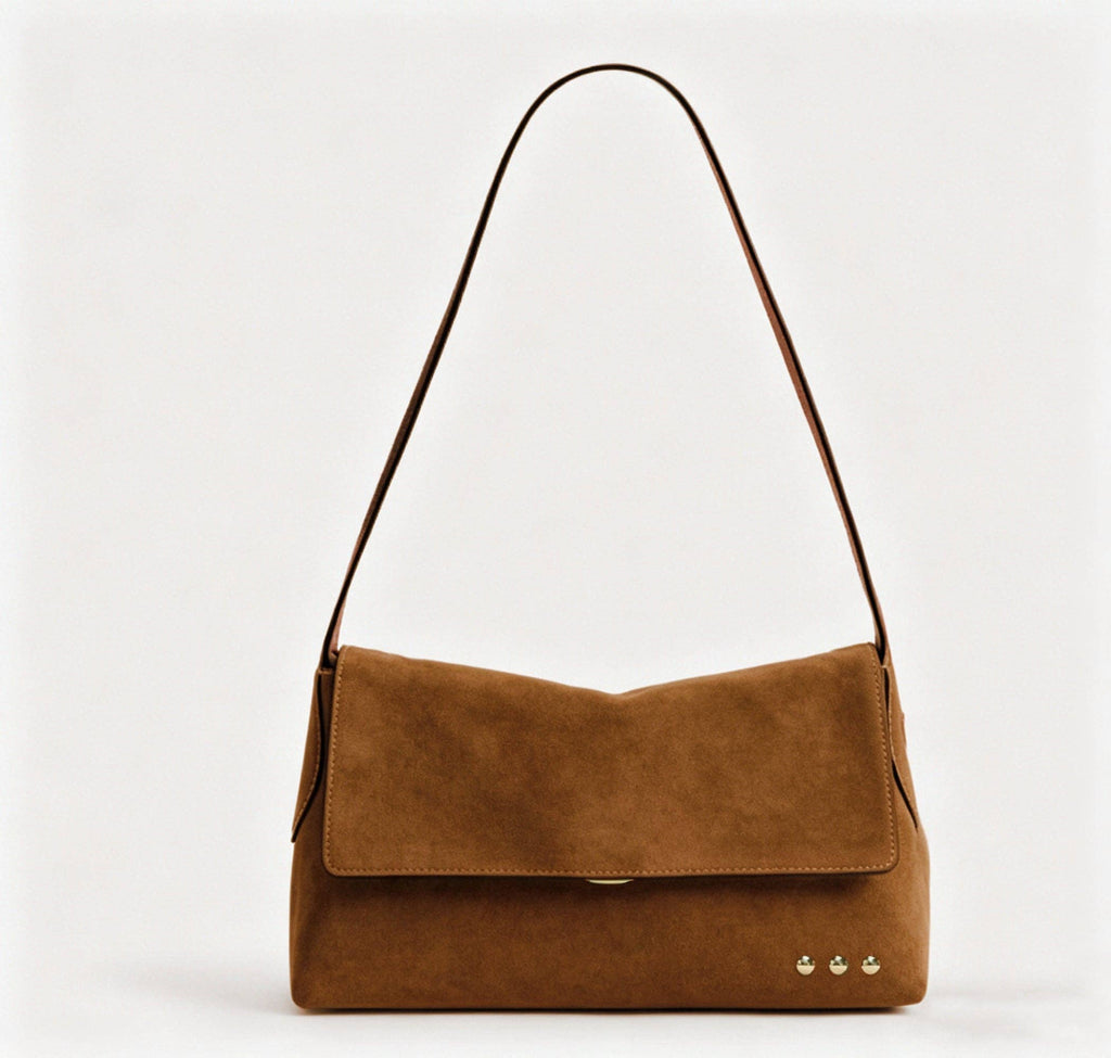 Miranda Suede Flap Crossbody-CAMEL