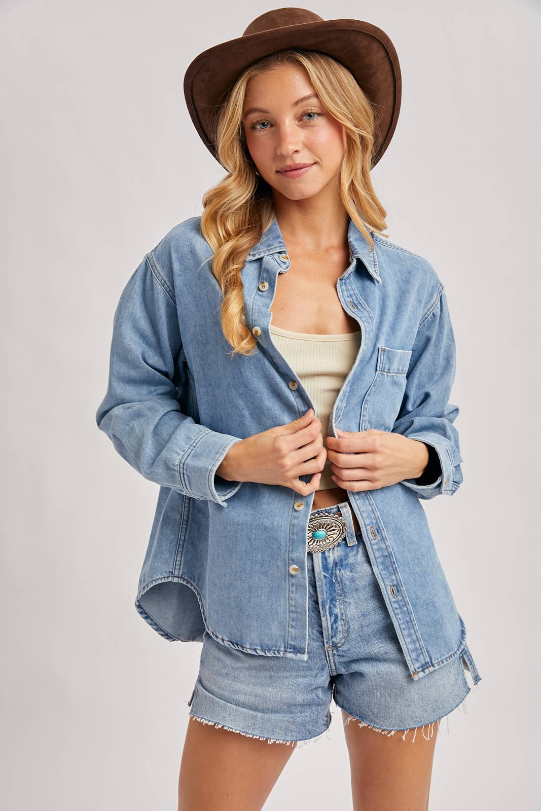 WINSLET OVERSIZED DENIM SHIRT
