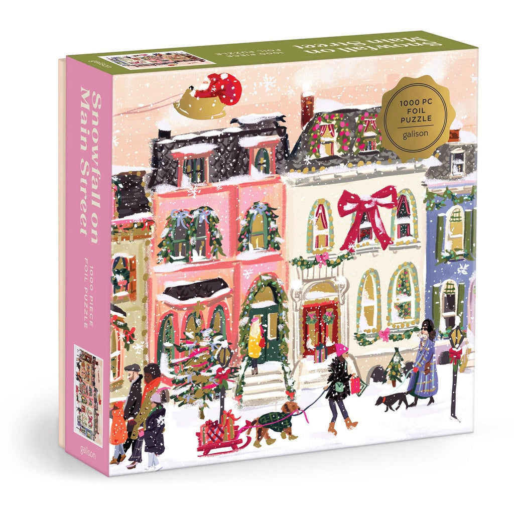 Snowfall on Main Street 1000 Piece Foil Puzzle