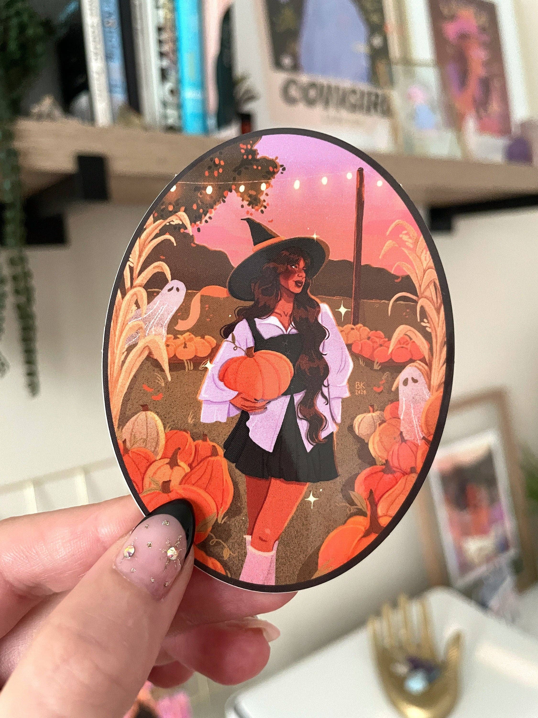 Pumpkin Patch Witch Sticker