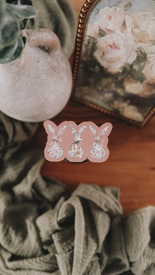 Floral Bunnies Sticker