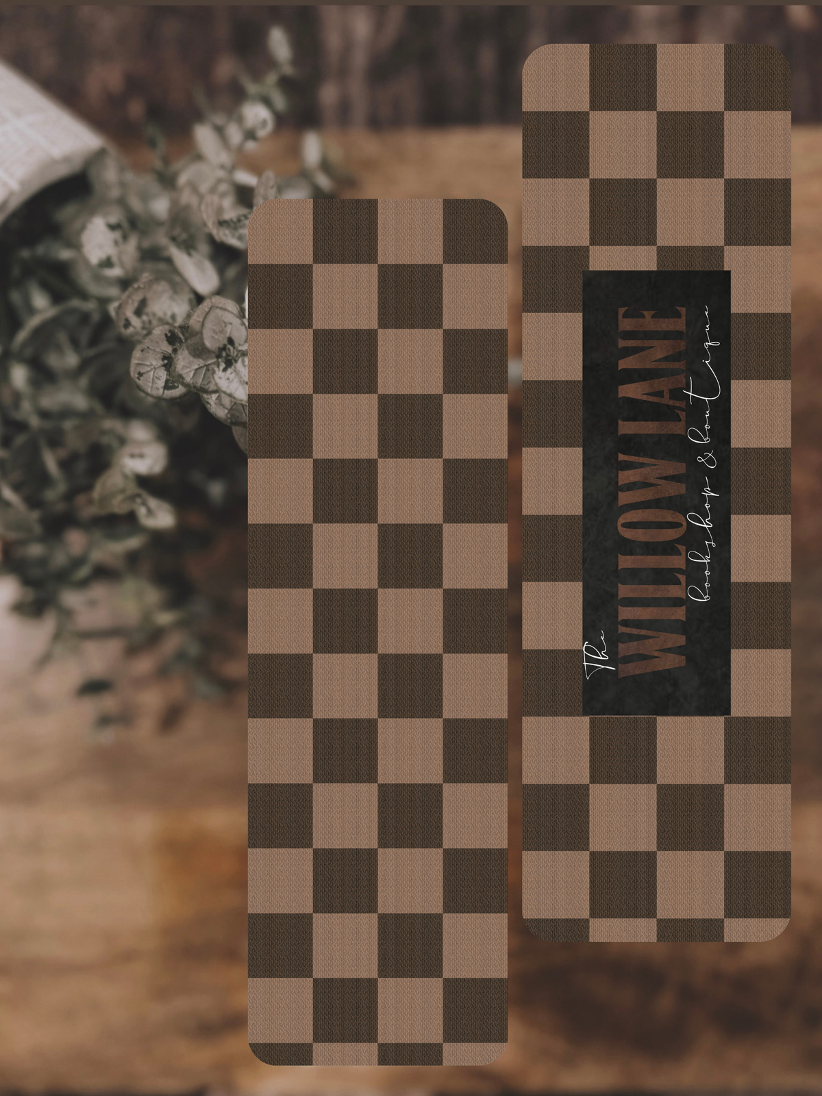 Coffee House Check Bookmark