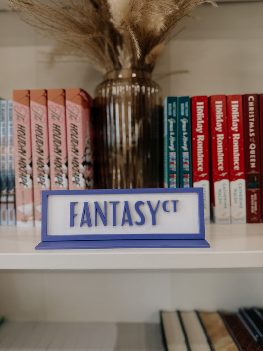 Fantasy Crt Acrylic Shelf Sign w/ Stand