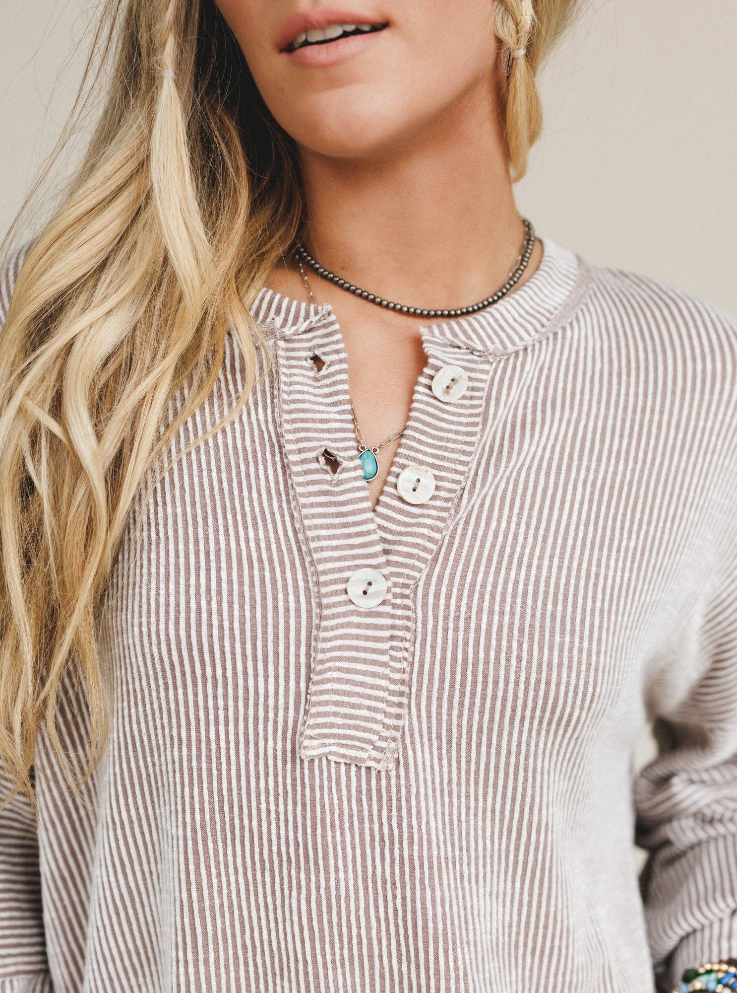 Only This Long Sleeve Top - Taupe