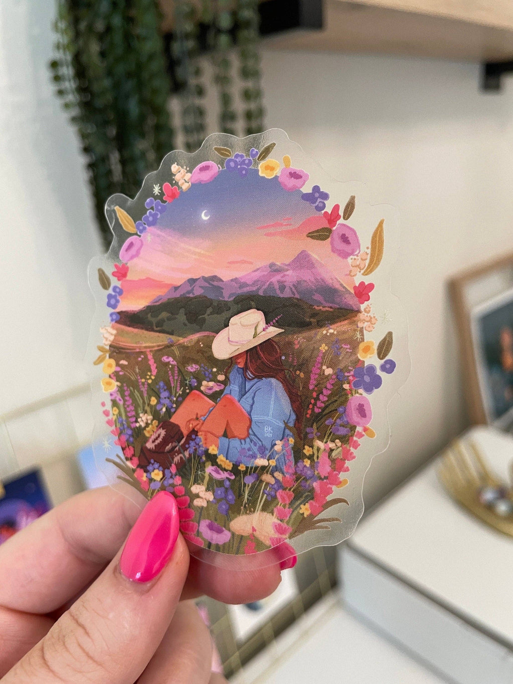 Mountain Meadow Clear Back Sticker