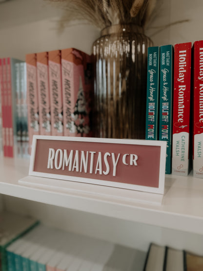 Romantasy Crt Acrylic Shelf Sign w/ Stand