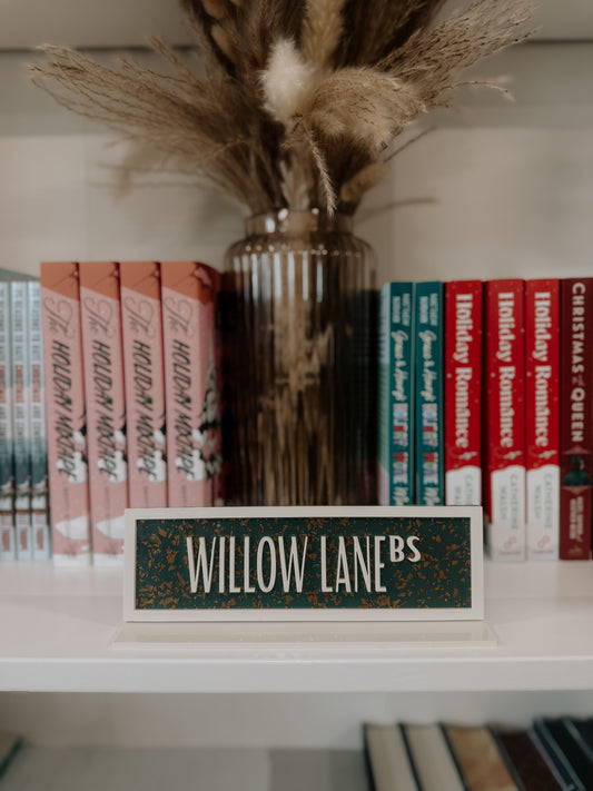 Willow Lane Acrylic Shelf Sign w/ Stand