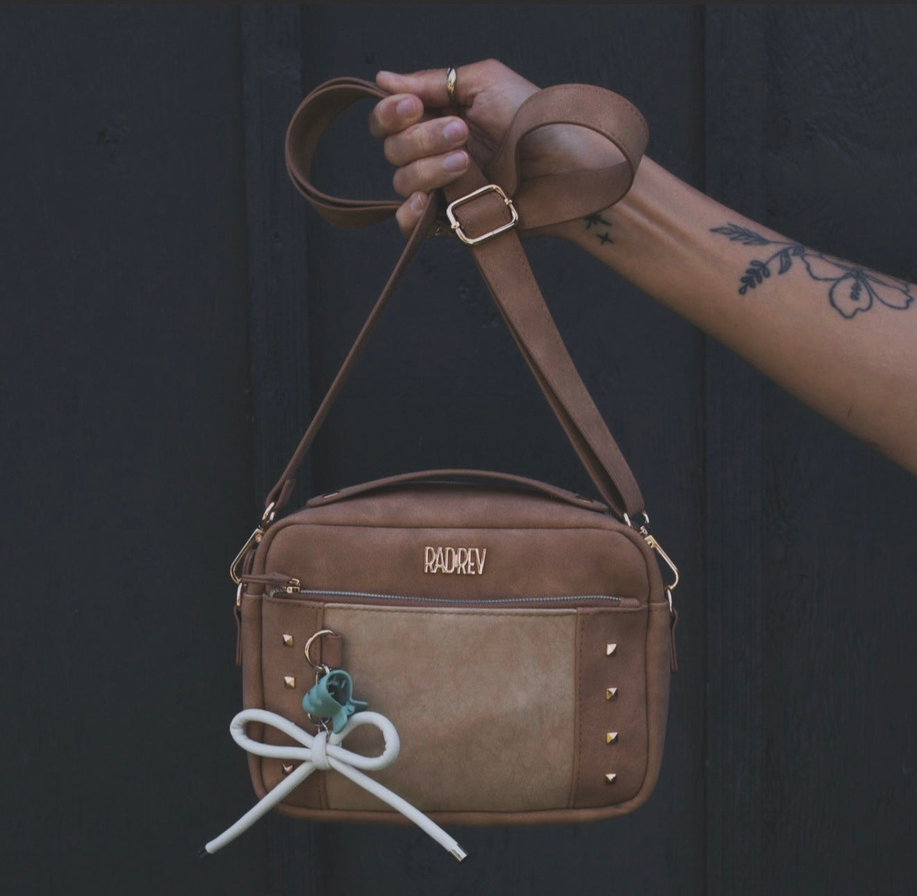 Mini Crossbody in Two Tone Tan