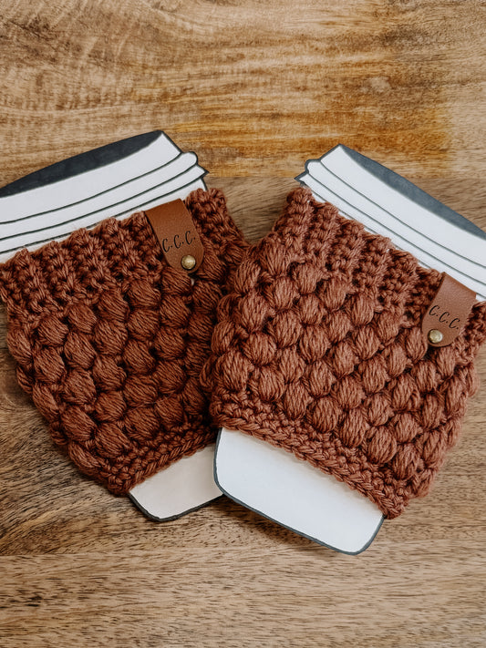 Russet Heather Knit Drink Sleeve