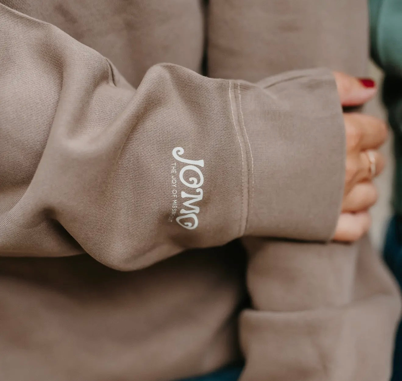 The Official Homebody Club-Pigment Crewneck Sweatshirt- SAGE W/ WHITE