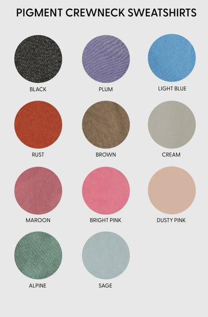 The Official Homebody Club-Pigment Crewneck Sweatshirt- SAGE W/ WHITE