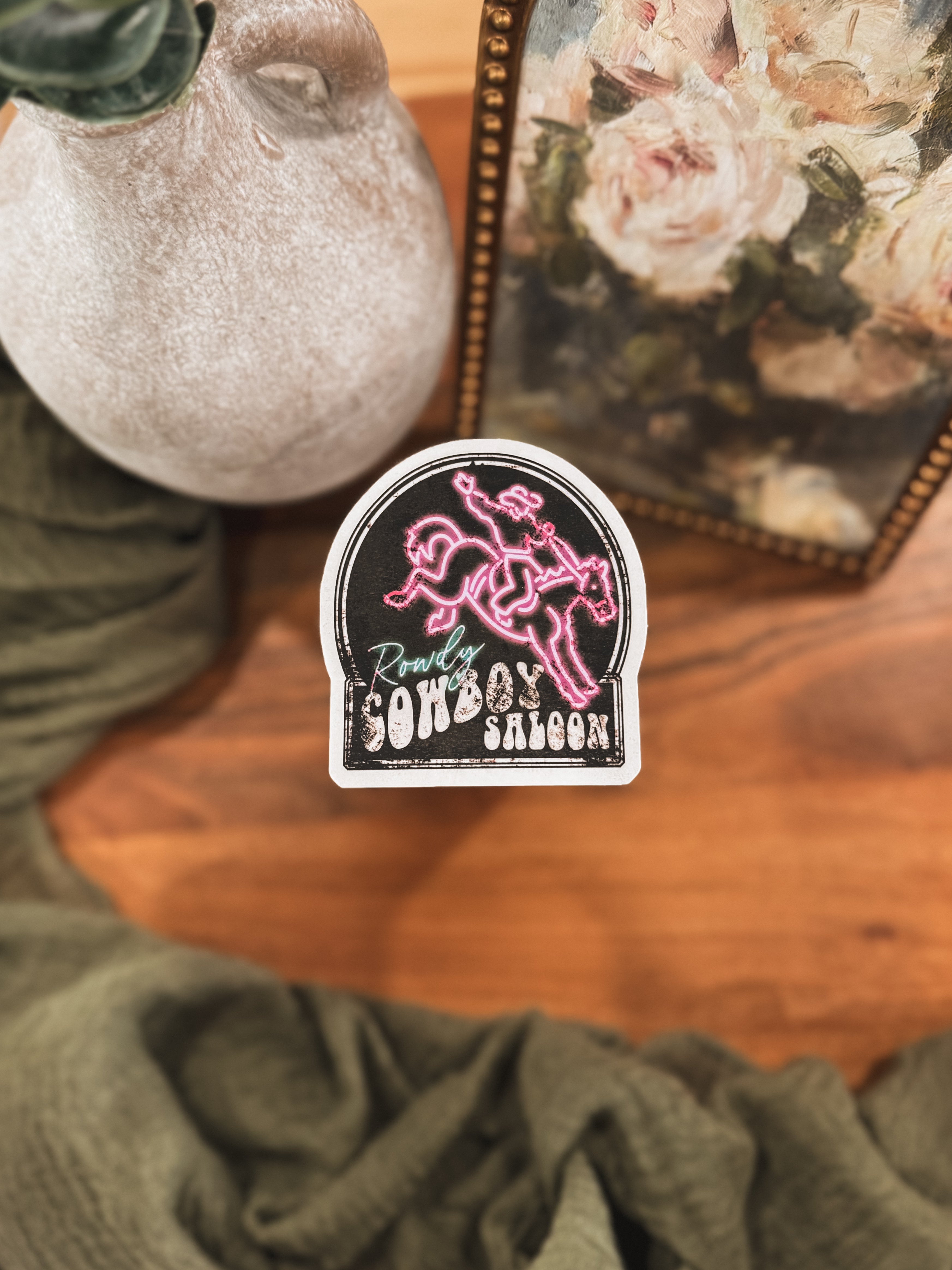 Rowdy Cowboy Saloon Sticker – Willow Lane Bookshop