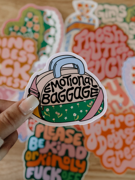 Emotional Baggage Sticker