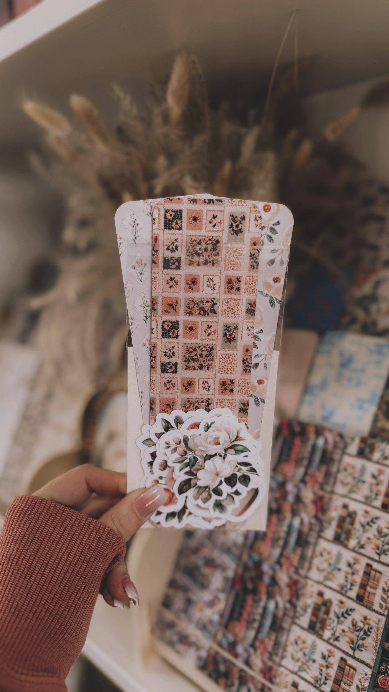 Floral Bookmark & Sticker Bundle
