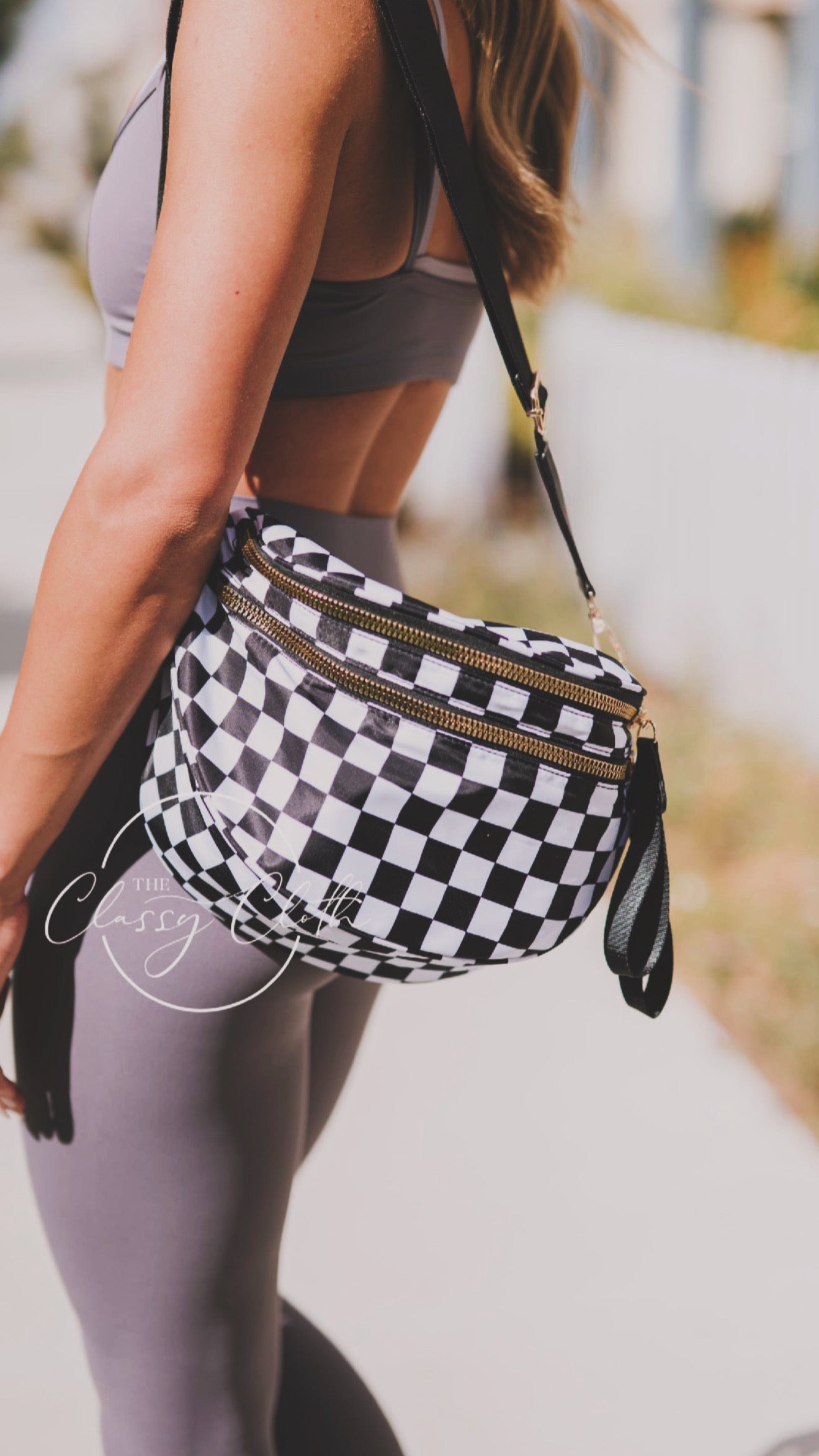 Farah Fanny Bum Bag - Black Checkered RTS