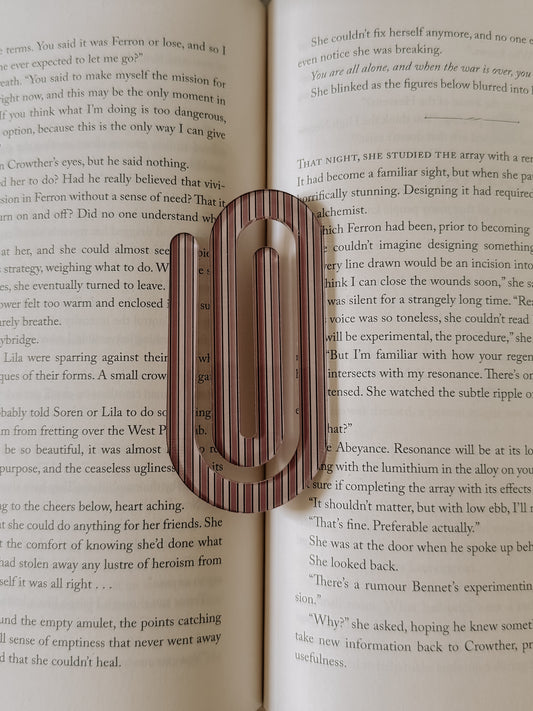 Vintage Lines Jumbo Paperclip Bookmark
