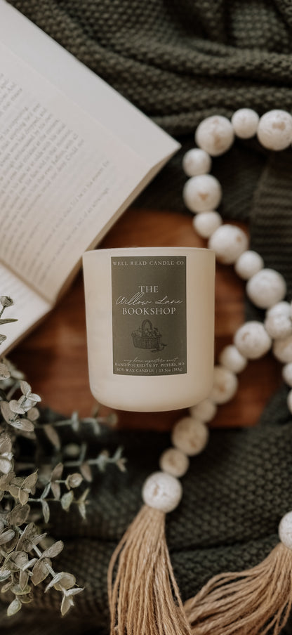 Willow Lane Bookshop Cozy Home Signature Scent 13.5oz Matte Candle