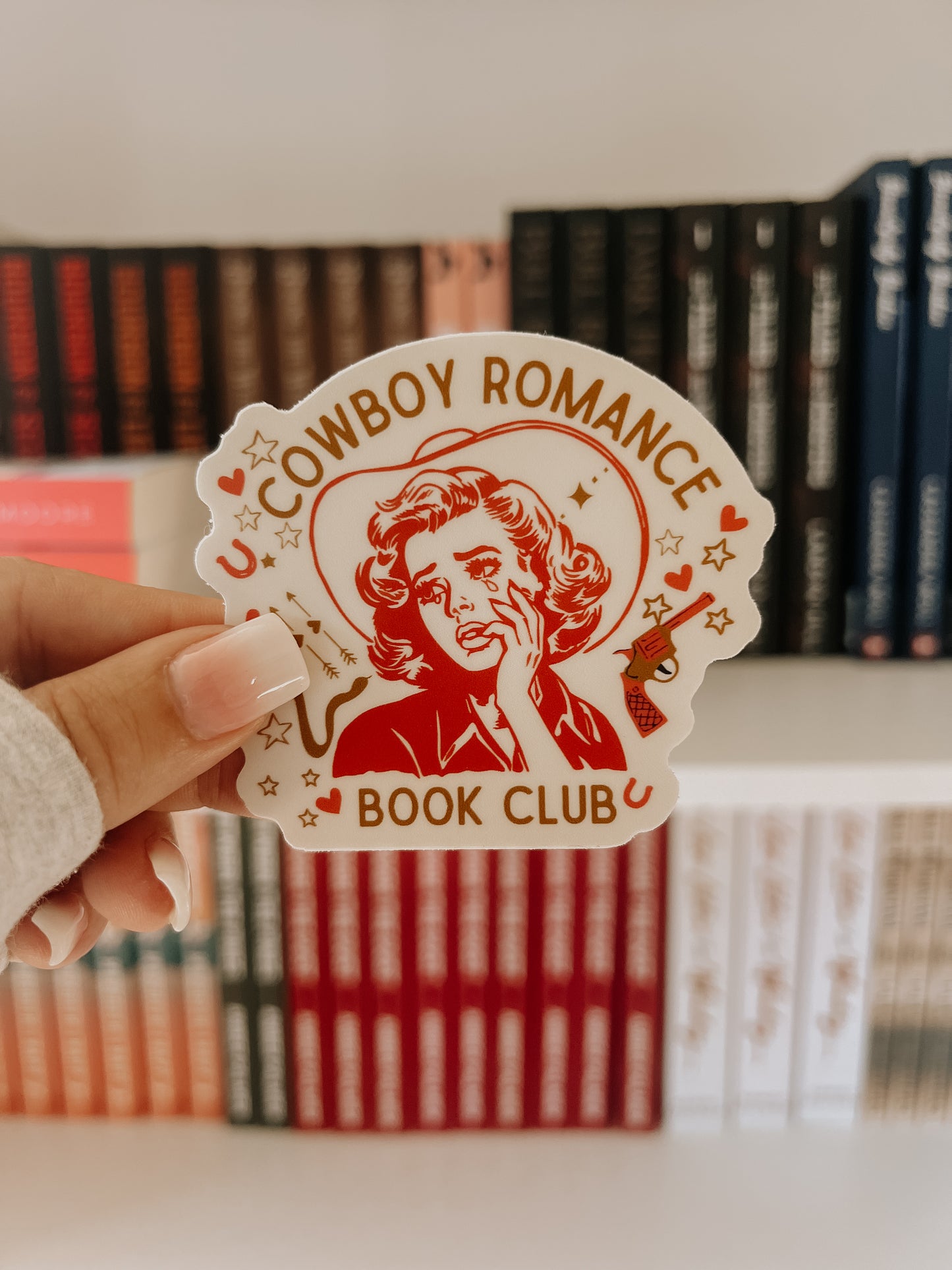 Cowboy Romance Book Club Vinyl Sticker – Perfect for Readers