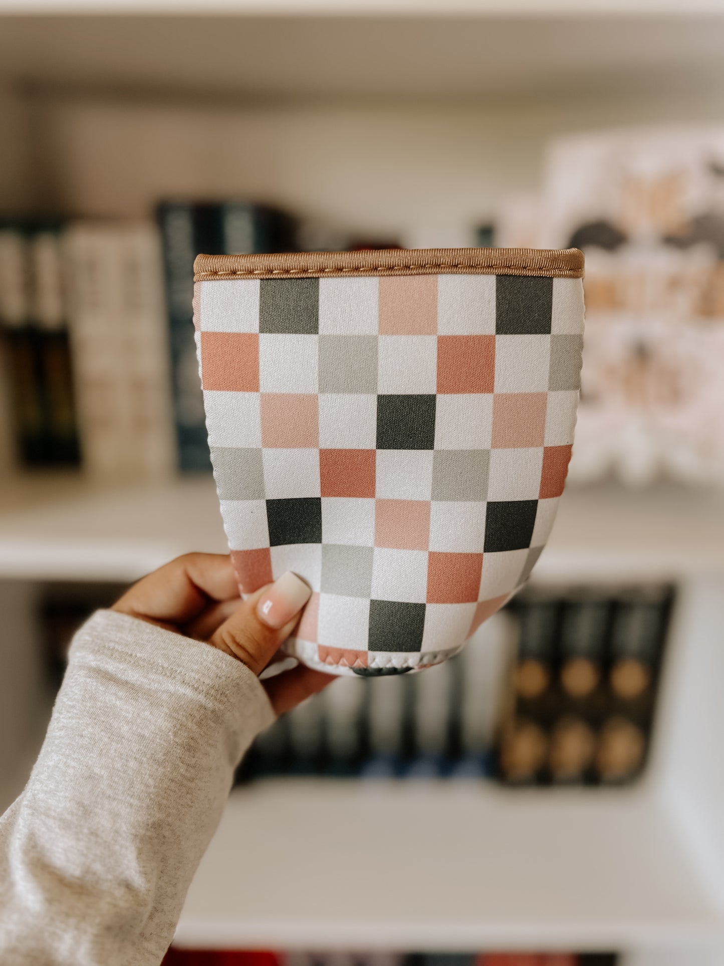 Beverage Cup Sleeve-Boho Checkered