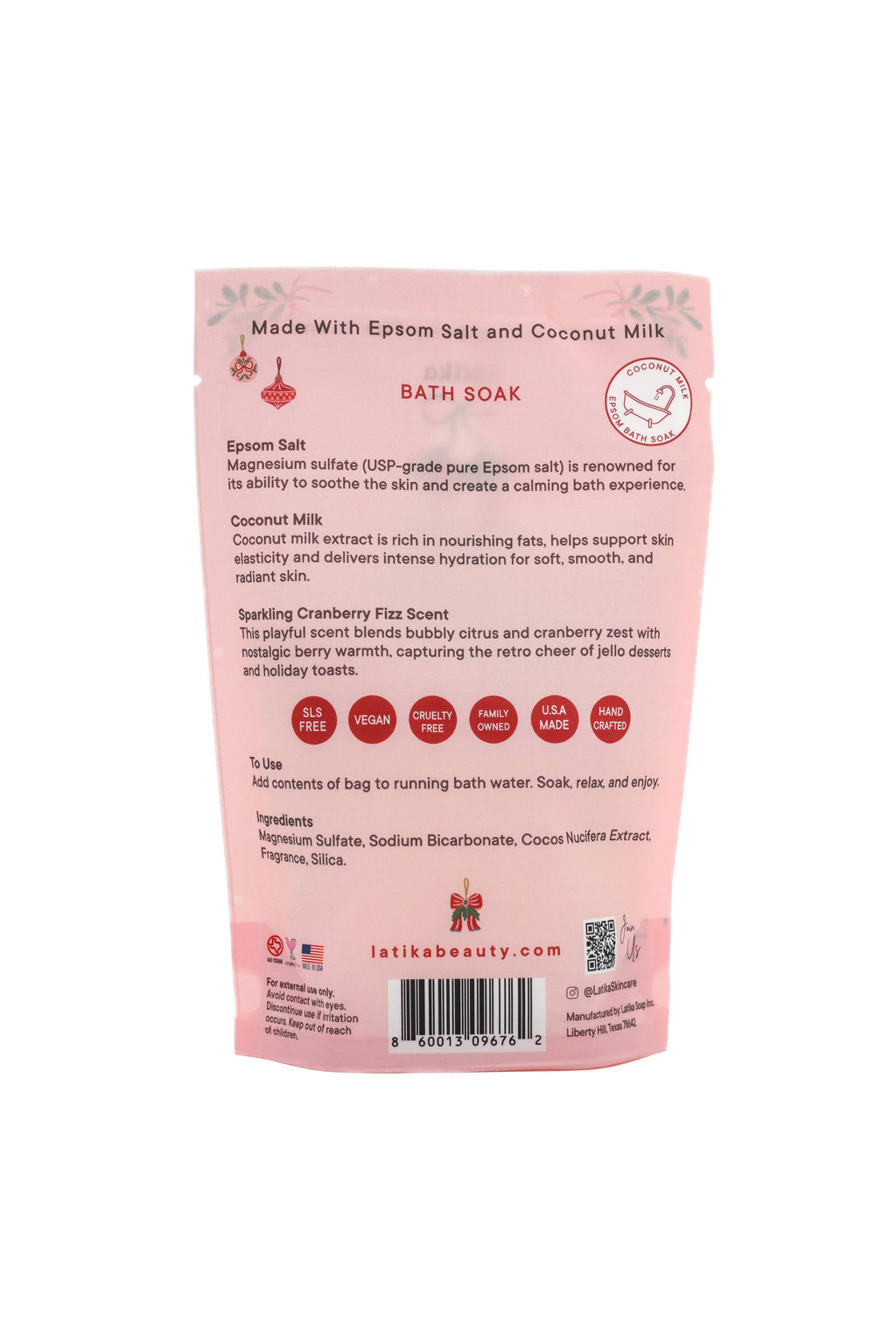 Pink Christmas Bath Salt