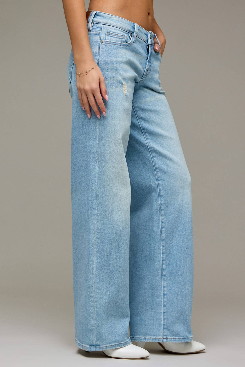 Lennox Light Wash Low Rise  Dad Jeans