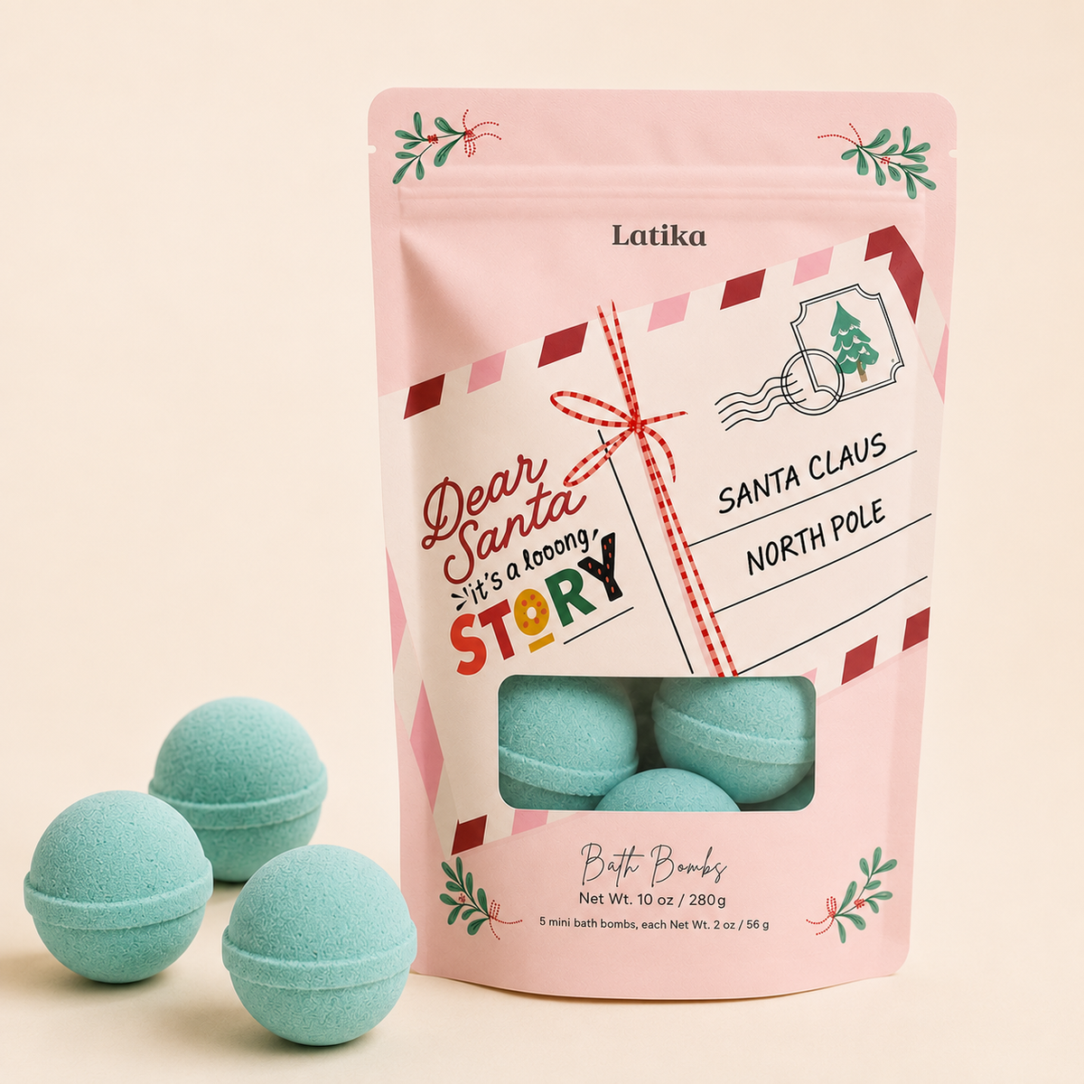 Mini Bath Bombs Gift Bag -Christmas (North Pole Scent)