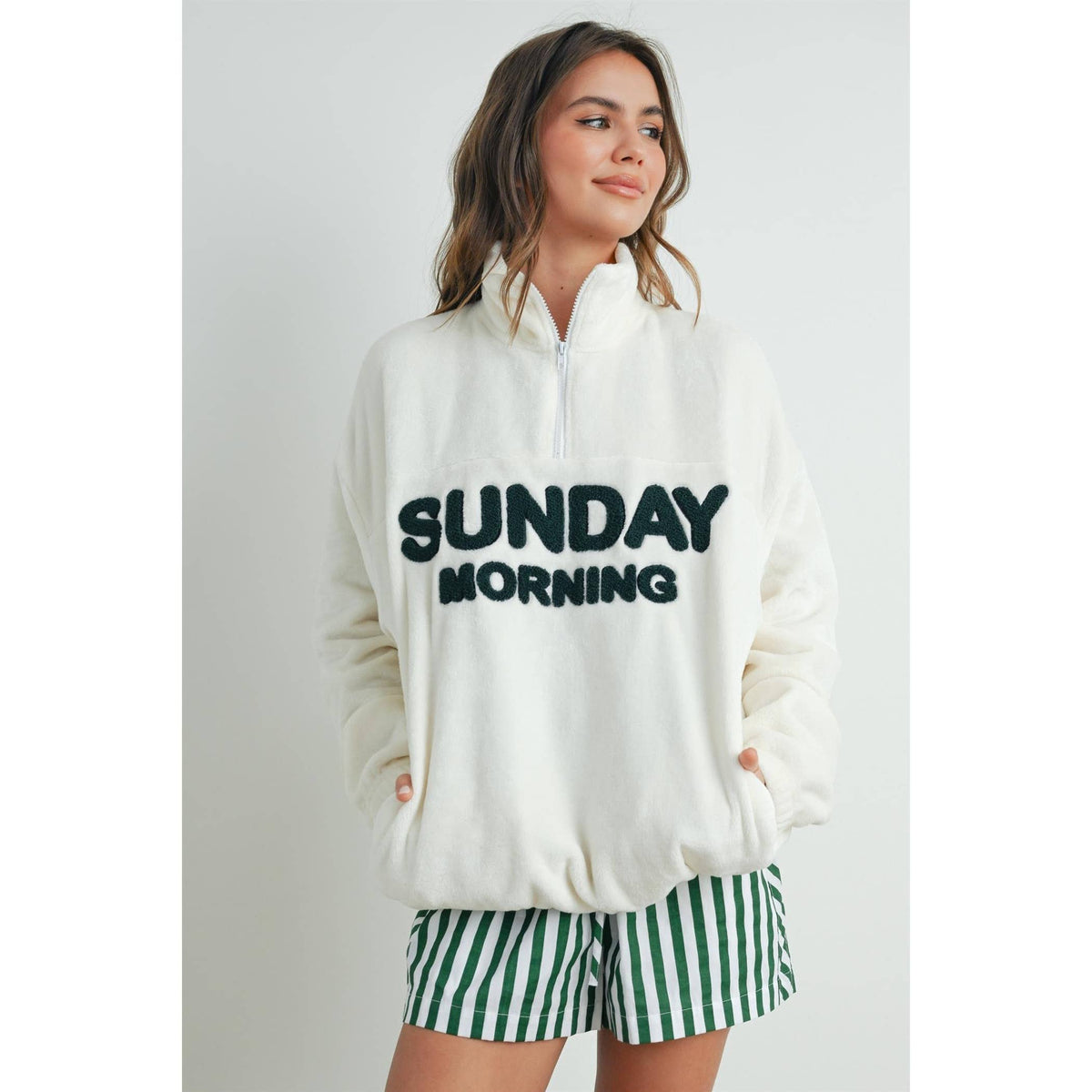 Sunday Morning Half-Zip Pullover Sweatshirt