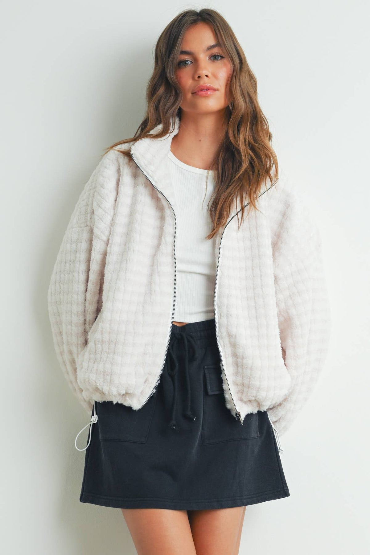 Collared Puffer Jacket-TERRACOTTA