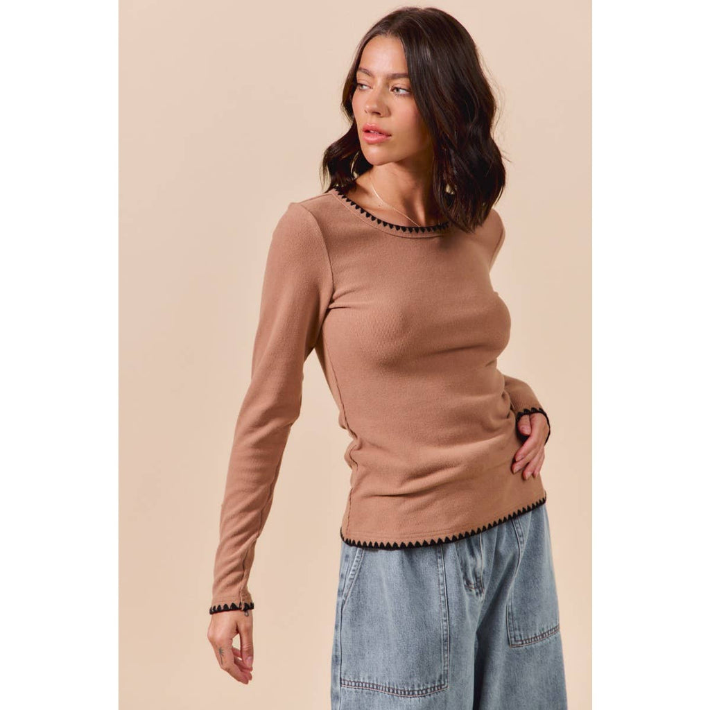 LONG SLEEVE SOFT KNIT TOP