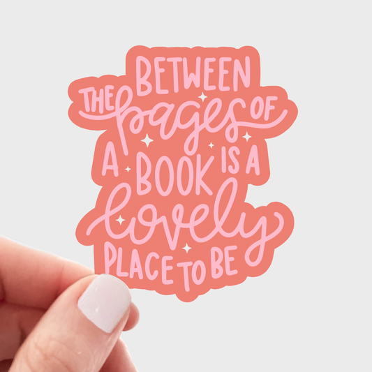 Between the Pages of a Book Sticker