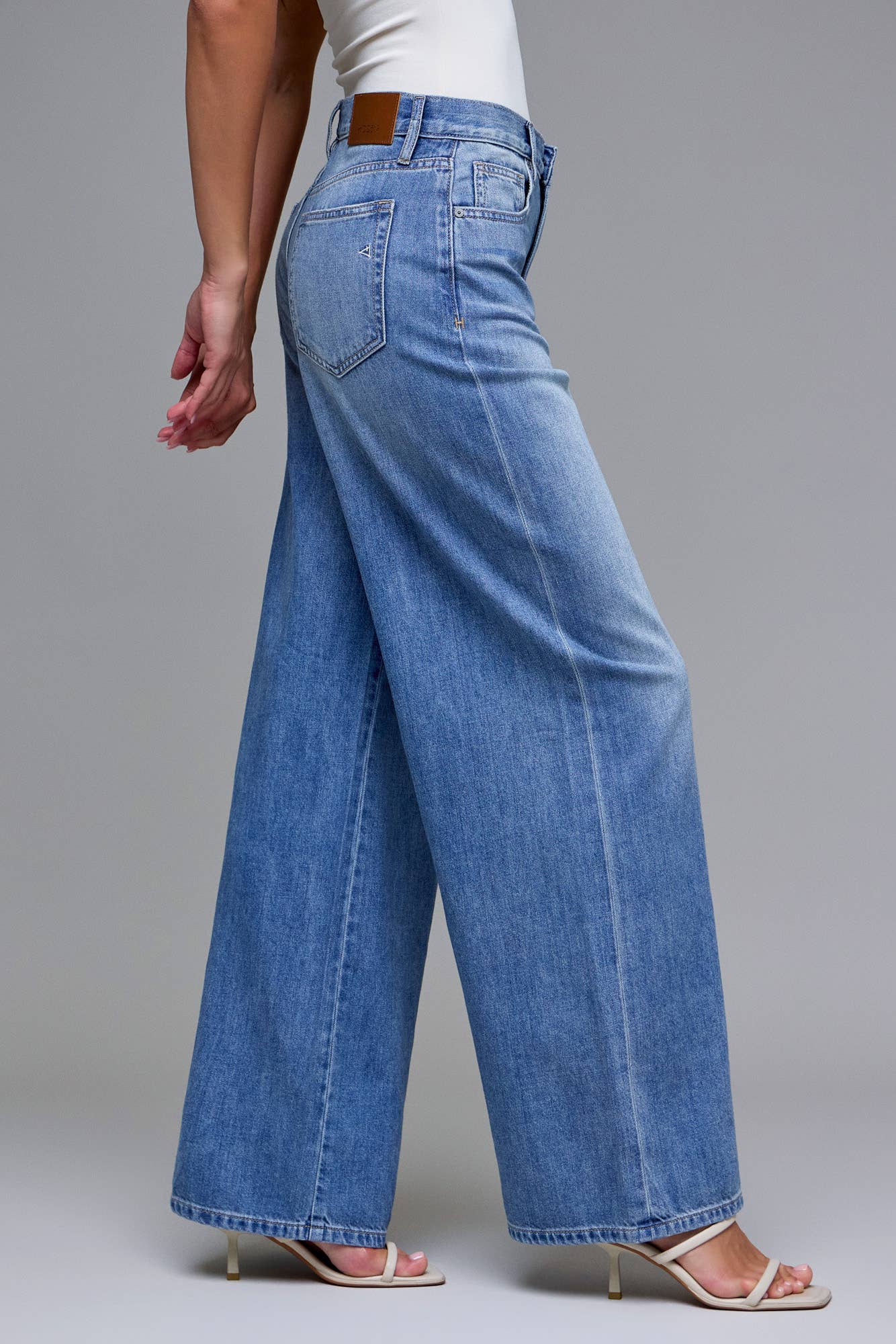Lainey Medium Wash  Wide Leg Jeans