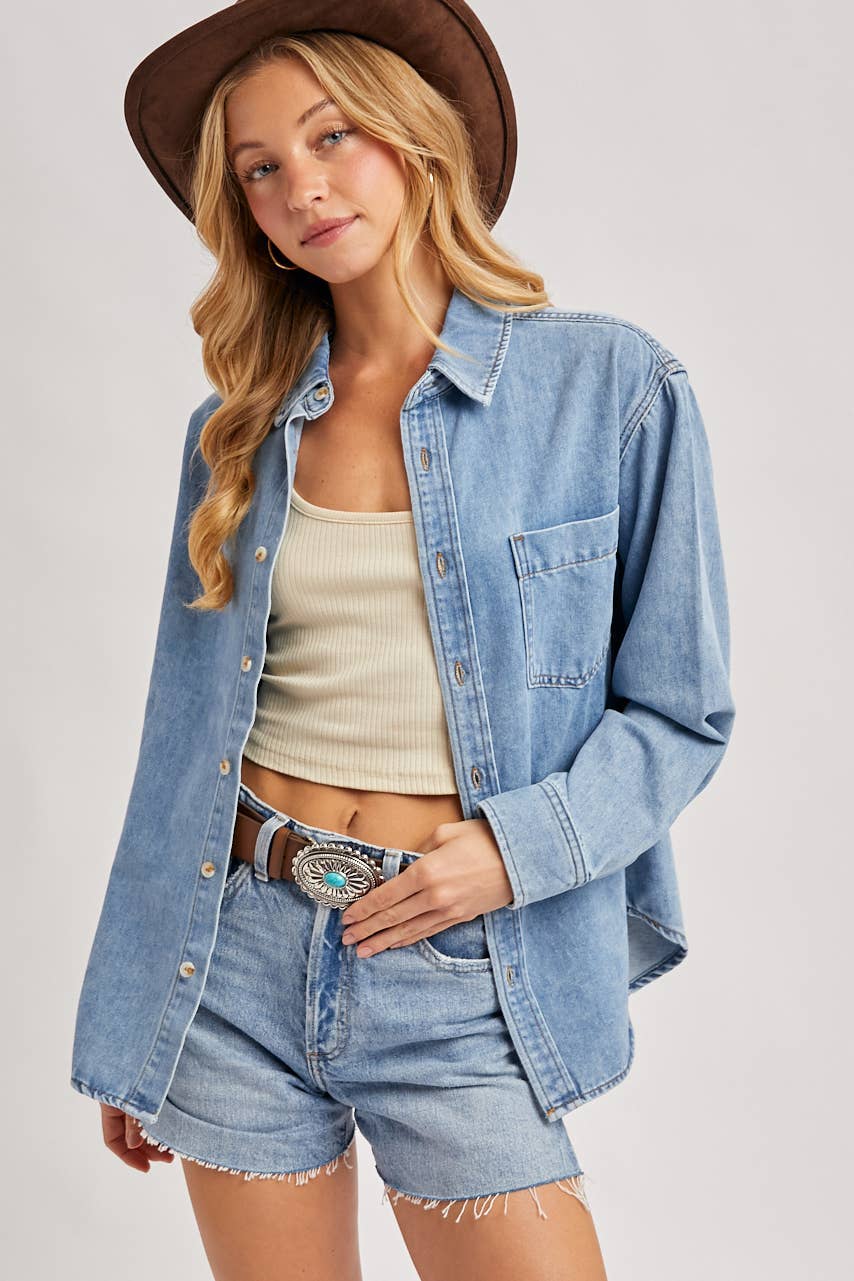 WINSLET OVERSIZED DENIM SHIRT