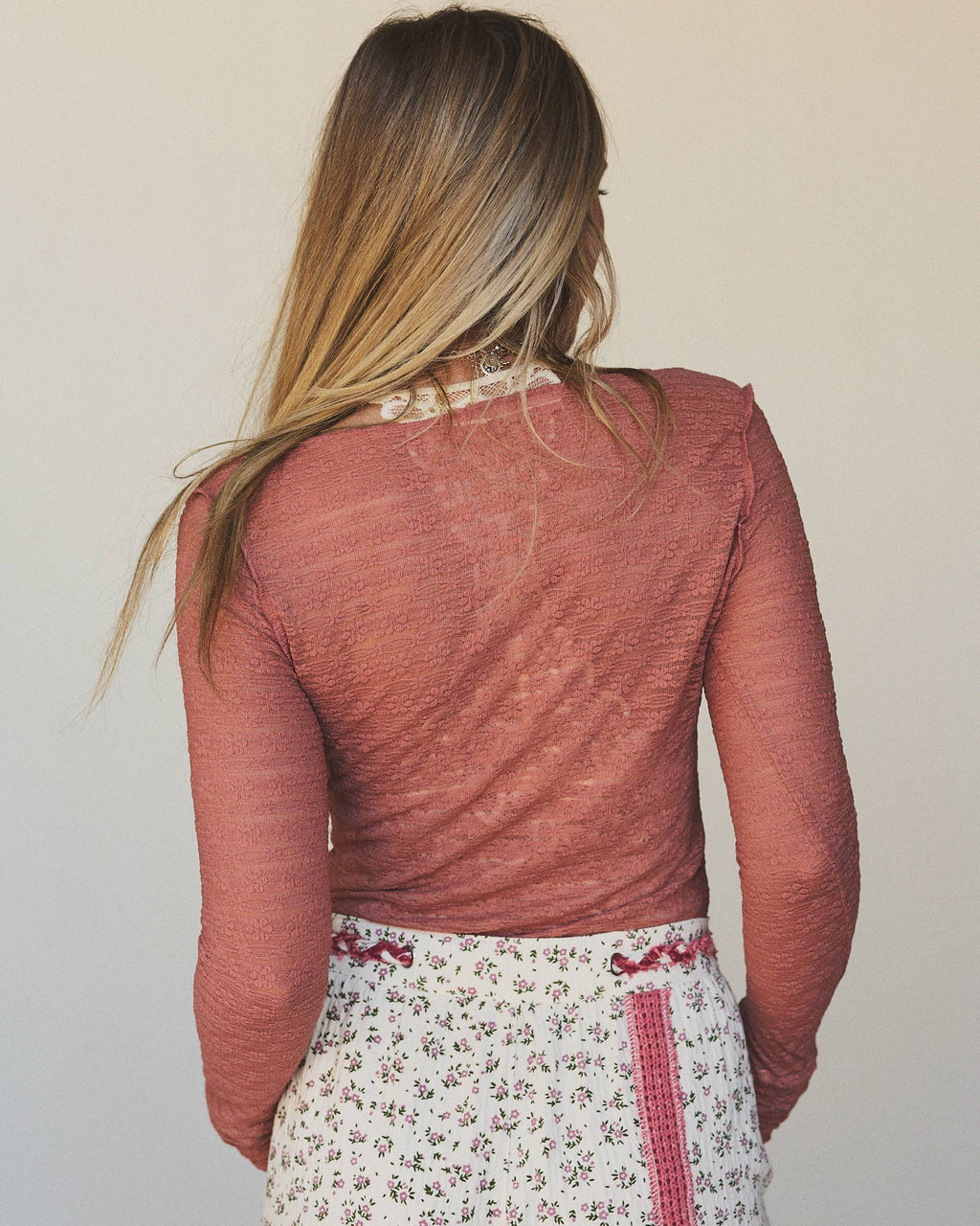 Pushing Daisies Long Sleeve Top - Cedarwood