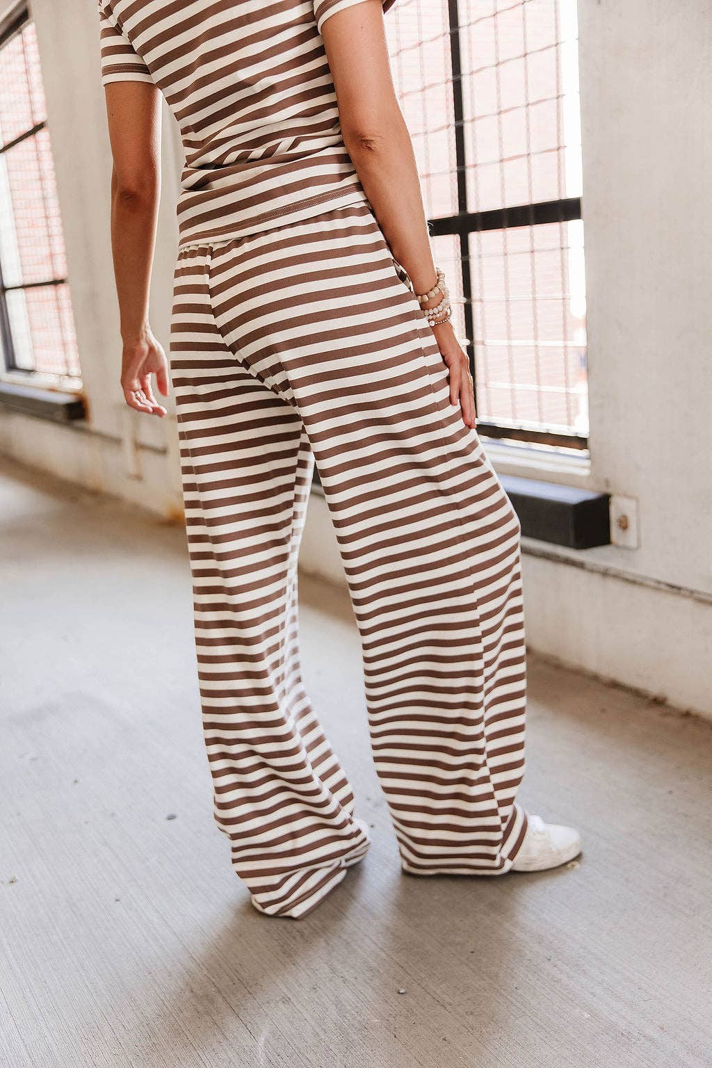 24/7 Pant - Coffee Stripe-PREORDER