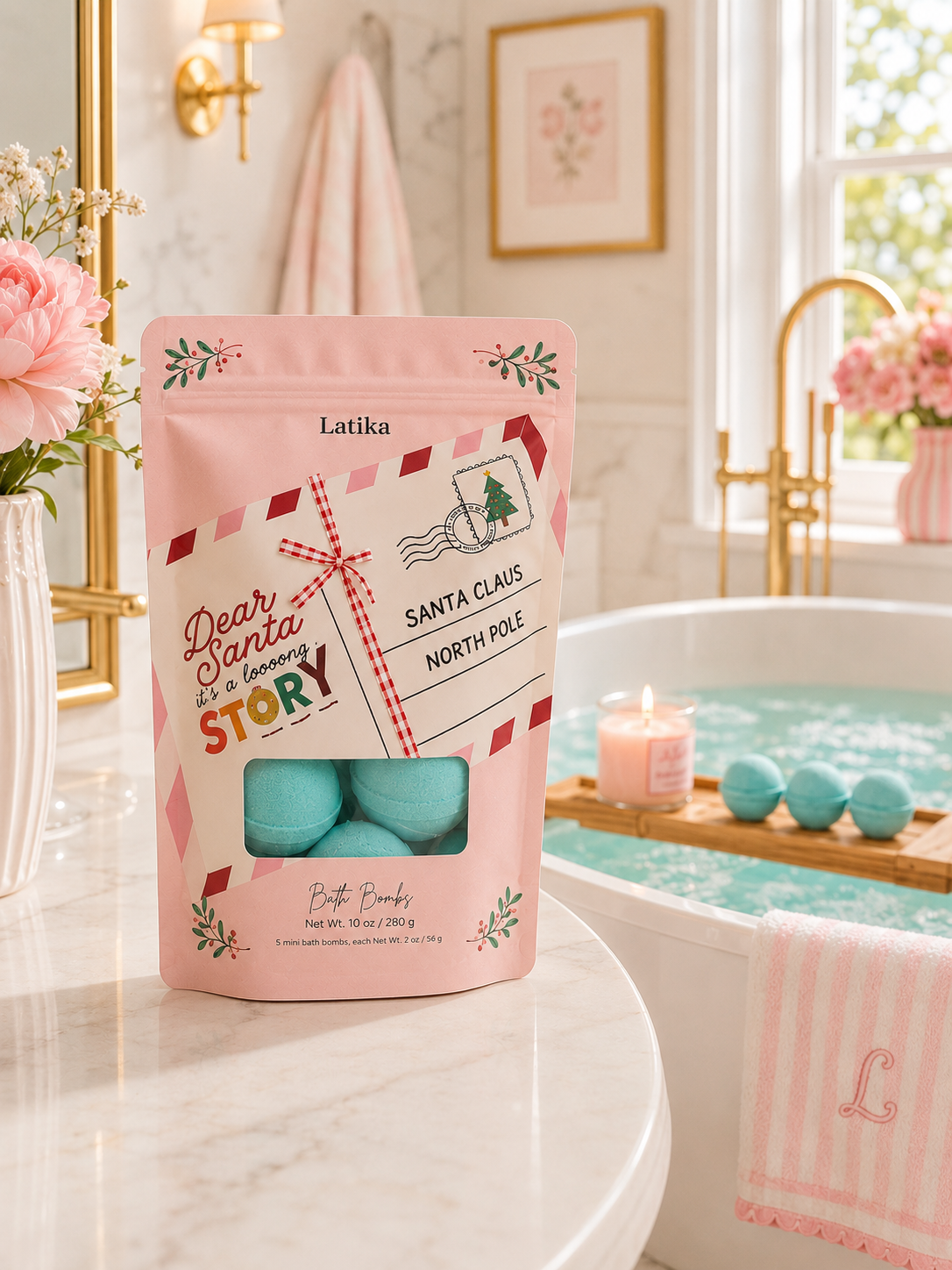 Mini Bath Bombs Gift Bag -Christmas (North Pole Scent)