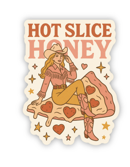 Hot Slice Honey Cowgirl Sticker