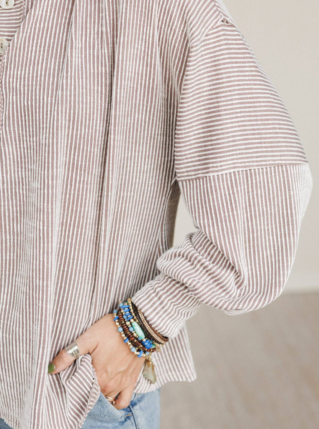 Only This Long Sleeve Top - Taupe