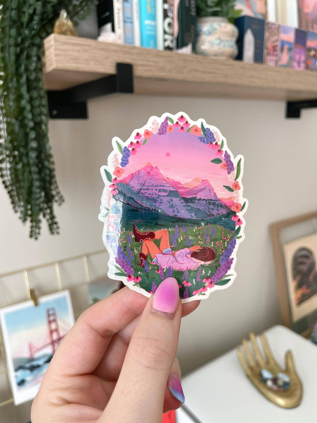 Glacier Cowgirl Clear Back Sticker