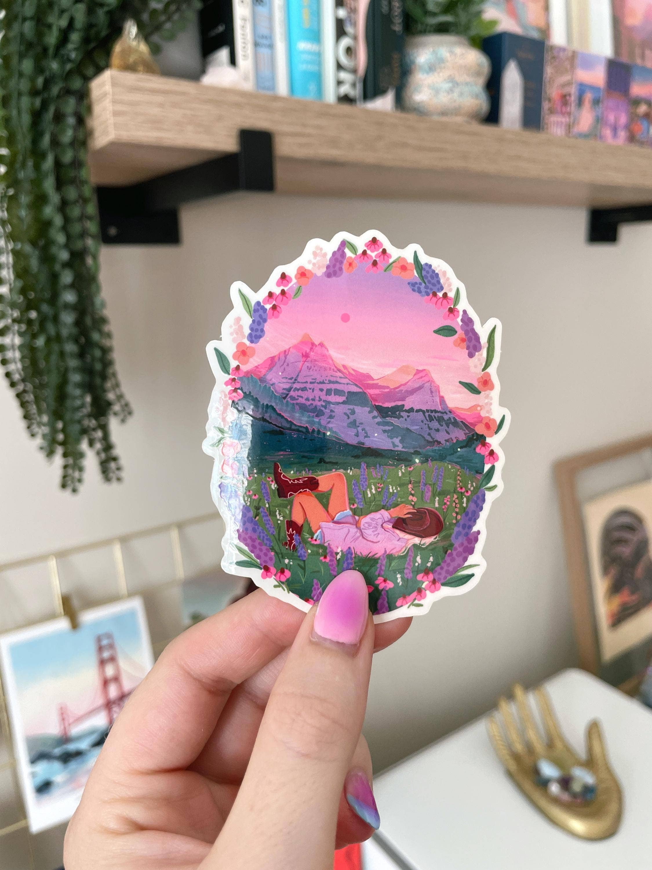 Glacier Cowgirl Clear Back Sticker